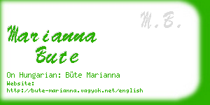 marianna bute business card