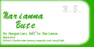 marianna bute business card